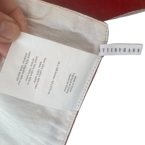 Pottery Barn Christmas Table Runner Snowy Tree Cottage Old World Holiday Decor - Picture 2 of 7